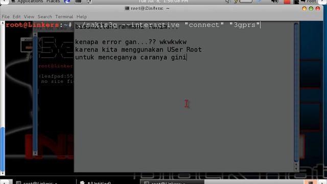 coneksikan modem di kali linux смотреть онлайн