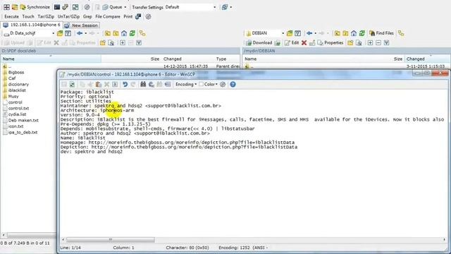 How edit deb files on windows computer with WinSCP. смотреть онлайн