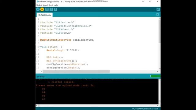 AMB22 Ameba RTL8722 BLE WiFi Configuration Service On Mobile Device смотреть онлайн