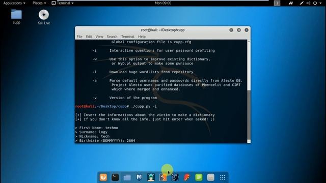 How to generate target based Password List in Kali Linux | Dictionary Attack | смотреть онлайн