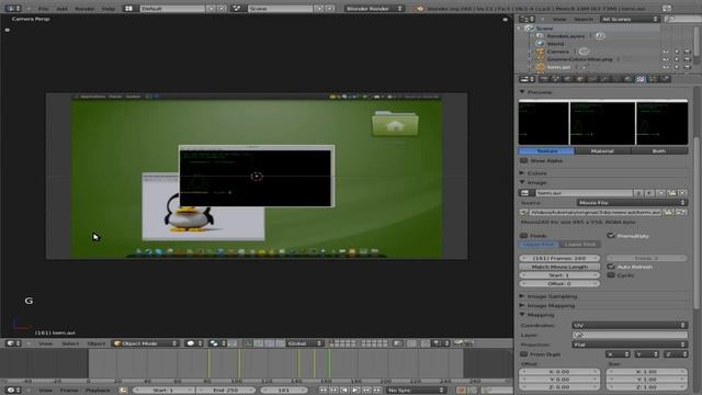 3D Screen Cast - Howto - Blender 3D - Linux смотреть онлайн