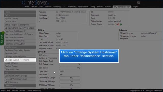 InterServer Change VPS Hostname смотреть онлайн