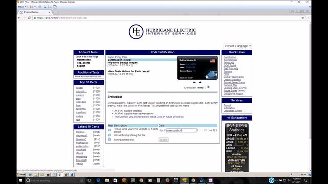 HE IPv6 Certification Enthusiast Fail смотреть онлайн
