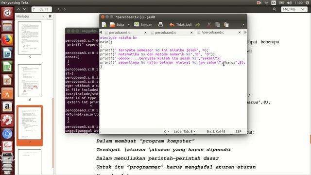 Belajar Pemrograman Bahasa C pada Linux Ubuntu смотреть онлайн