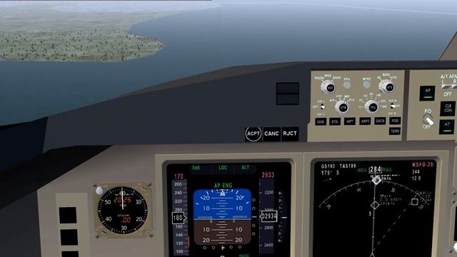 Flightgear Tutorial - how to do an ILS Landing in the 777-200ER - KSFO смотреть онлайн