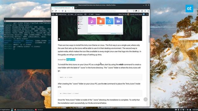 How to install the Antu icon theme on Linux смотреть онлайн