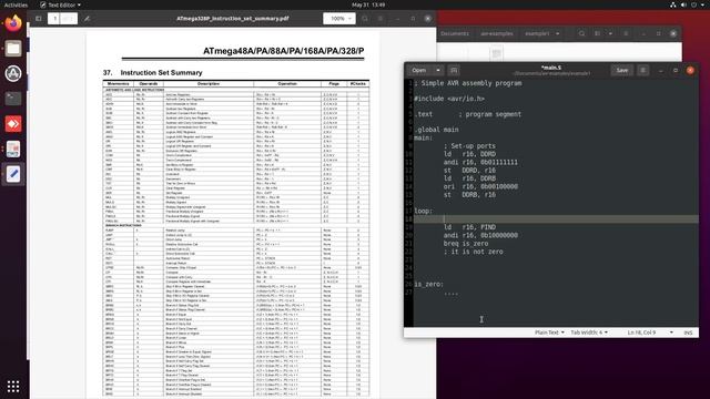 Basic AVR assembly programming in Linux смотреть онлайн