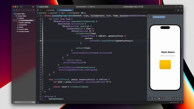 SwiftUI Animated Carousel Slider With Paging Control - iOS 17 - Xcode 15 смотреть онлайн