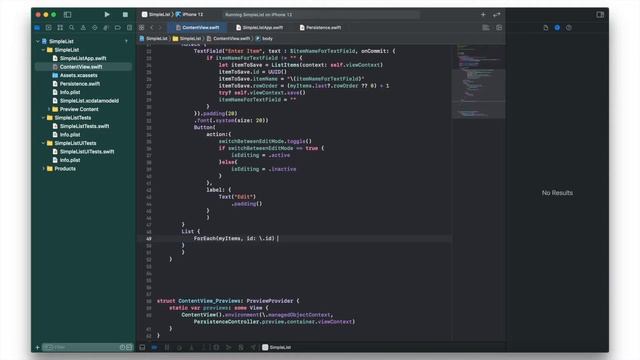 Xcode SwiftUI : List App with Core Data; add and delete items; reorder/move rows смотреть онлайн
