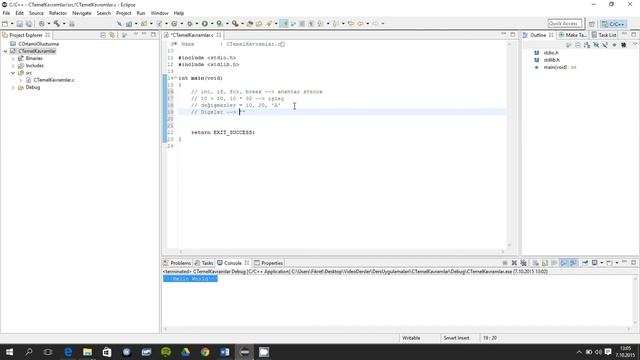 C'de Temel Kavramlar, Eclipse C/C++ Proje Olusturma смотреть онлайн