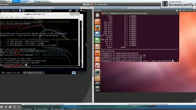 Computer Network Security Demo -SNORT & Metasploit Lab смотреть онлайн