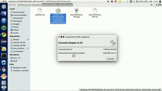 Copiar / Queimando / Gravando ISO de CD e DVD no Ubuntu смотреть онлайн