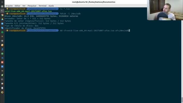 Pen Drive BOOTÁVEL pela LINHA DE COMANDO no LINUX смотреть онлайн