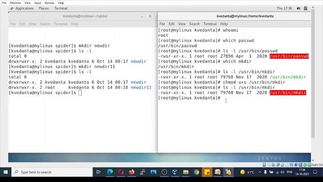 31. File Permissions RHEL 7 & CentOS7 || setuid & setgid || Linux for beginners || Linux in Hindi | смотреть онлайн
