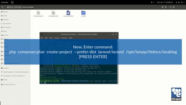 How to install Laravel on LAMPP server using COMPOSER смотреть онлайн