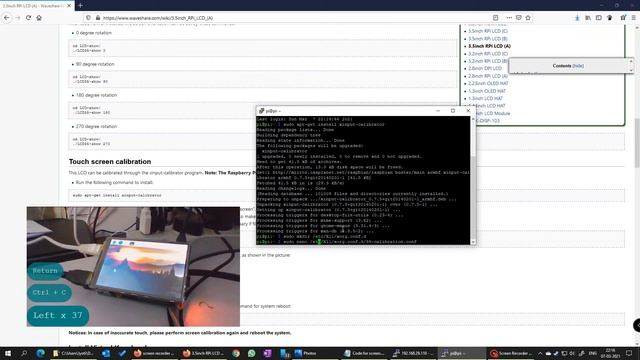 Calibrate inverted touch on 3.5" TFT Touch Raspberry Pi after enabling the screen смотреть онлайн