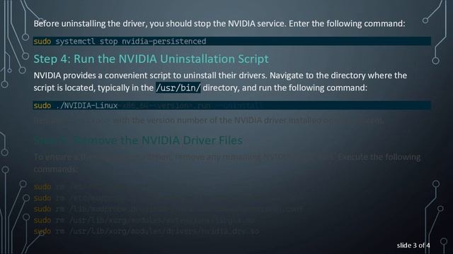 Uninstalling NVIDIA Drivers on Ubuntu смотреть онлайн