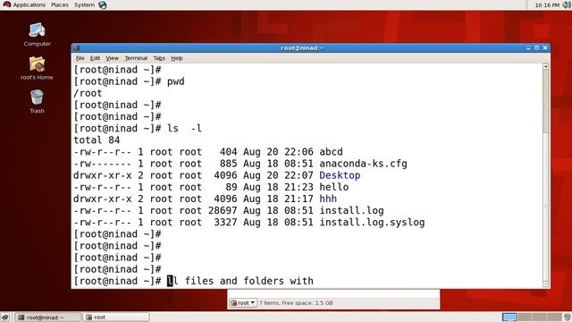 Using Basic Commands - 1( ls command and its options ).avi смотреть онлайн