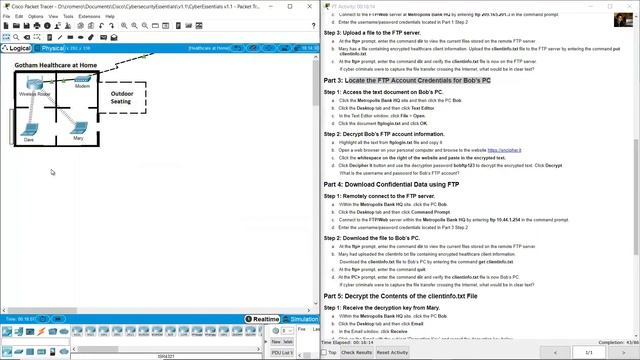 2.5.2.6 Packet Tracer - Exploring File and Data Encryption смотреть онлайн