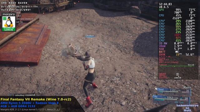Final Fantasy VII Remake (Linux) - Ryzen 5 3500U - 720p смотреть онлайн