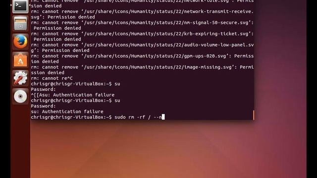 Ubuntu rm -rf / --no-preserve-root :D смотреть онлайн