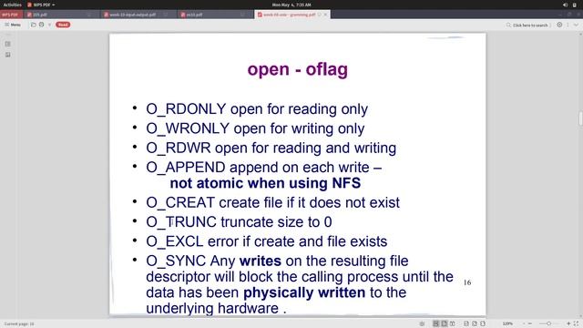 OS Week10 Intro to IO Programming смотреть онлайн