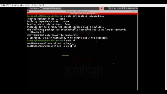 How to use GPIO in C and C++ applications on Banana Pi (Armbian) смотреть онлайн