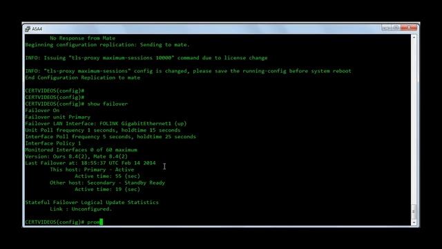 Cisco ASA Active Standby Failover Configuration смотреть онлайн