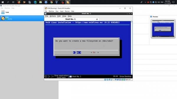Установка Void Linux Live x86_64 2018.11.11 lxqt