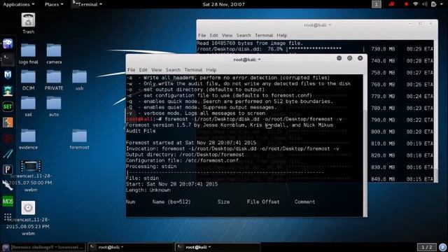 kali linux digital forensics, file carving смотреть онлайн