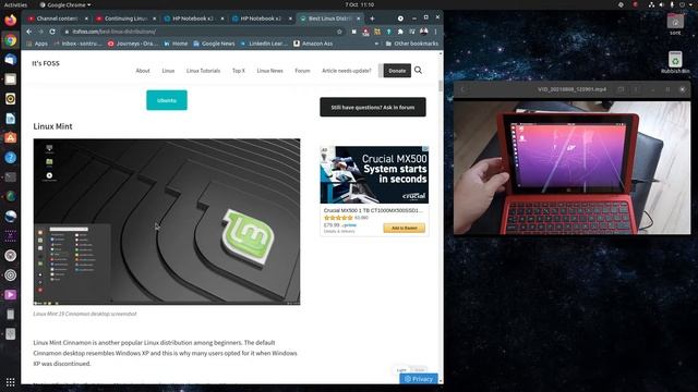 Ubuntu Linux on HP x2 Detachable Tablet смотреть онлайн