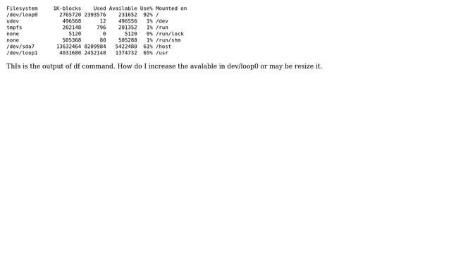 Ubuntu: resize /dev/loop0 and increase space смотреть онлайн