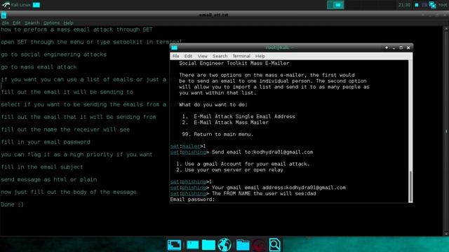 Kali Linux 2.0:Mass email attack -SET смотреть онлайн