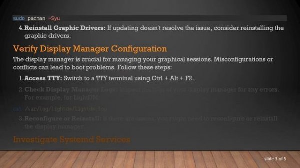 Troubleshooting Boot Issues on Arch Linux: Stuck on "Reached target Graphical Interface"