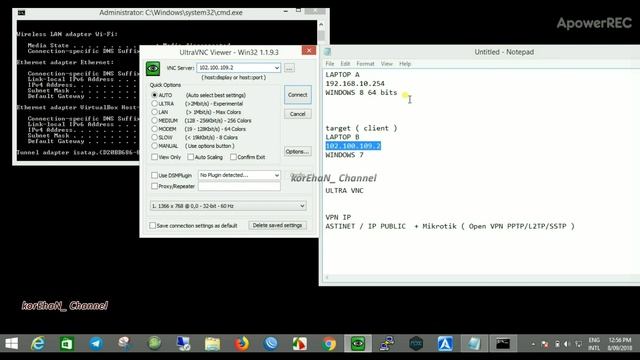 Remote Laptop dengan Ultra VNC смотреть онлайн