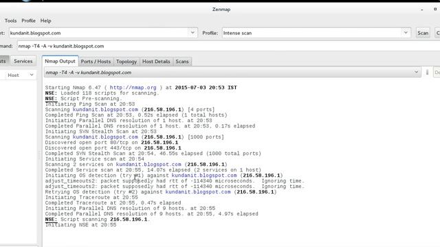 Port Scanning Using Nmap Zenmap