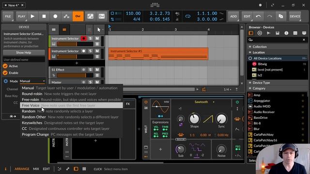 Bitwig - Instrument Selector / Instrument / Container (Deutsch) смотреть онлайн
