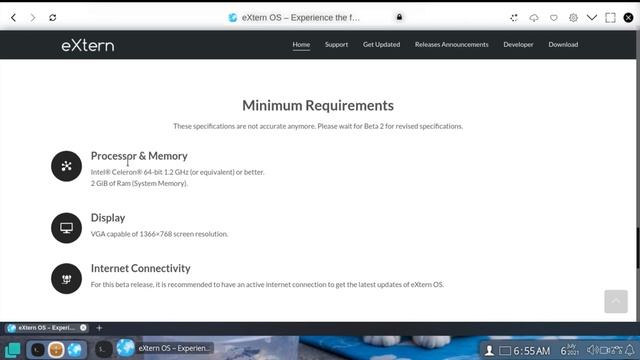 eXtern OS Beta 2.2 (GNU/Linux) - visão geral do sistema смотреть онлайн