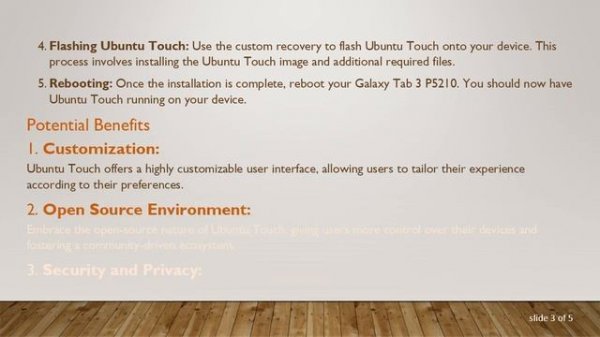 Unlocking the Potential: Ubuntu Touch on Galaxy Tab 3 P5210