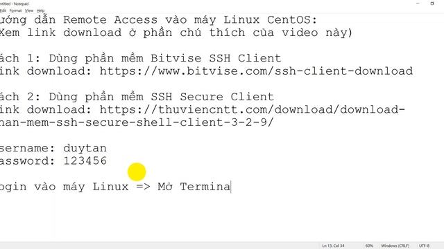 Hướng dẫn Remote Access vào máy Linux CentOS - Dùng Bitvise hoặc SSH Secure Shell Client смотреть онлайн