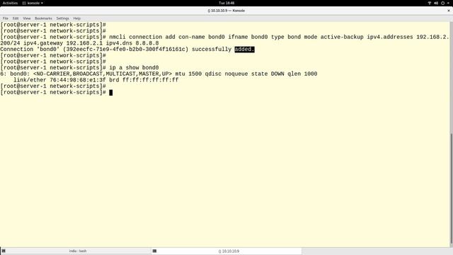 NIC bonding/teaming on Centos-7 using nmcli RHCE Topic (ex300) смотреть онлайн
