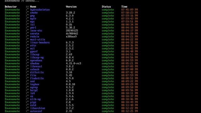 System Build Command — glaucus Linux смотреть онлайн
