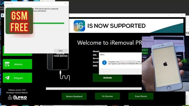 BYPASS iOS 16 new METHOD WHIT NETWORK ONE CLICK PC WINDOWS смотреть онлайн