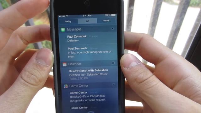 iOS 7 New Feature - New Notification Center - Demo смотреть онлайн