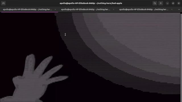 Playing Bad Apple!! on Linux Terminal смотреть онлайн