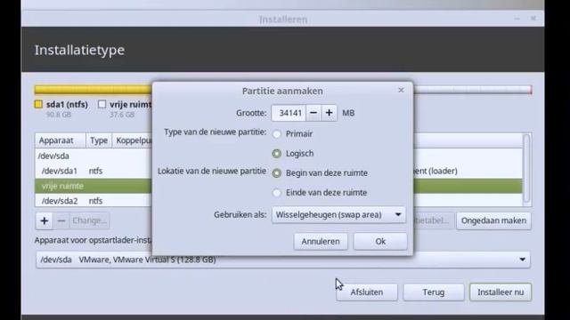 Linux Mint naast Windows 10 installeren op een niet toegewezen ruimte смотреть онлайн