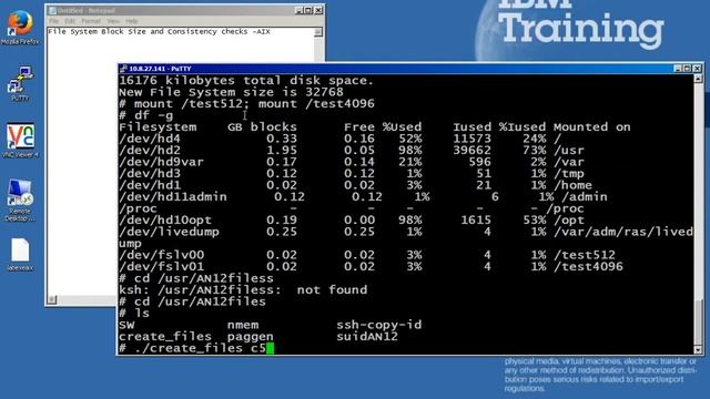 IBM AIX File System Block size and consistency checks смотреть онлайн