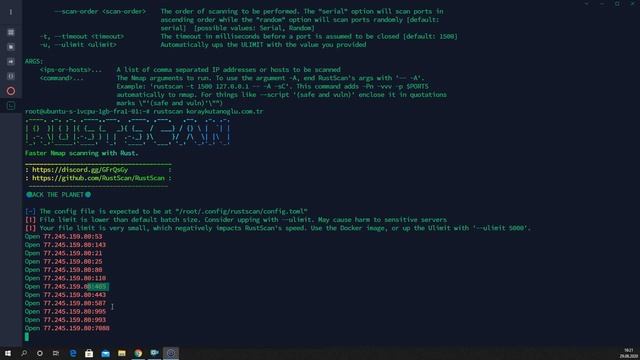 RustScan nmap ile aktif port taramak смотреть онлайн