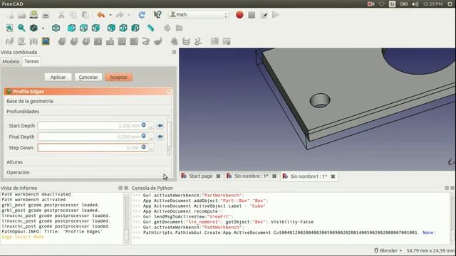 Generar Gcode con freeCAD смотреть онлайн