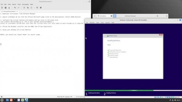 Windows 10 in Virtualbox on Linux Mint
